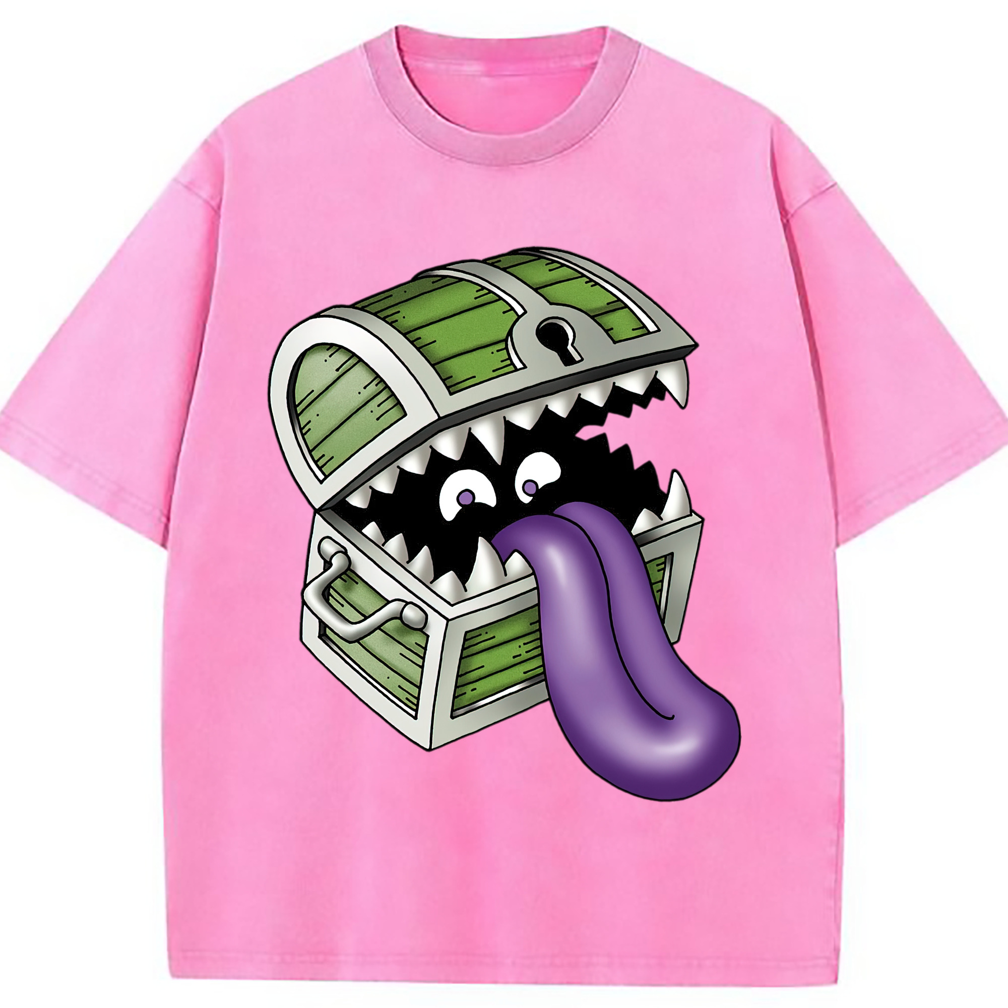 （画像用） ドラゴンクエスト Doragon Kuesuto Dragon Quest 綿100% ヴィンテージ風 半袖Tシャツ（フロントプリント）